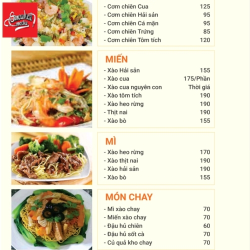 MENU CỦA QUÁN 