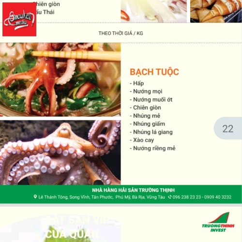 MENU CỦA QUÁN 