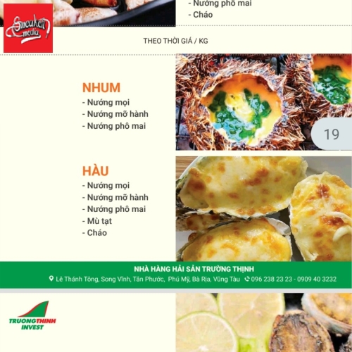 MENU CỦA QUÁN 
