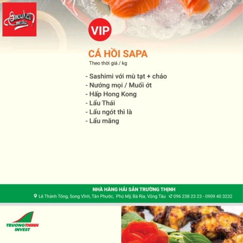MENU CỦA QUÁN 