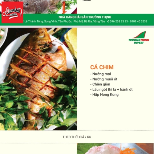 MENU CỦA QUÁN 